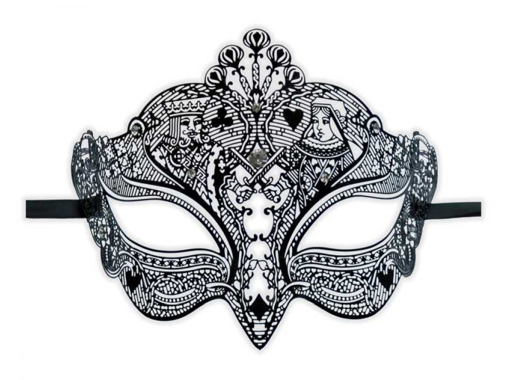 Yourdesignerz Karnevals-Maske Aus Metall – Filigran Mit Strass, Schwarz, Für Maskenbälle & Fasching
