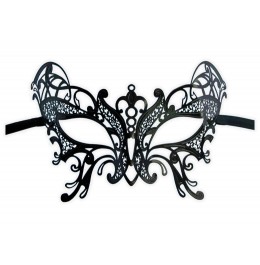 Elegante Schwarze Maske aus Metall 'Coletta'