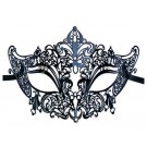 Venezianische Filigranmaske 'Nobles Schwarz'