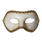Venezianische Maske Weiss Colombina