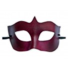 Venezianische Leder Maske Weinrot