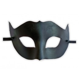 Black Venetian Leather Mask 'Arbitress'