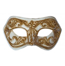 Colombina Mask White with Golden Ornaments