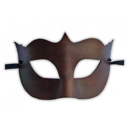 Authentic Venetian Mask Brown Leather