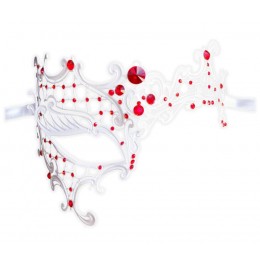 White Metal Masquerade Mask for Ladies 'Dinora'