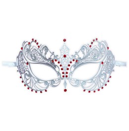 White Masquerade Mask Filigree Metal 'Anisia'