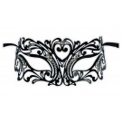 Black Masquerade Mask Metal 'Samia'