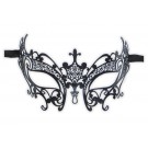 Black Filigree Metal Mask Venice 'Adela'