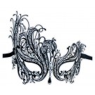 Masquerade Mask Black Metal 'Eliane'