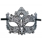 Venetian Black Mask Filigree Metal 'Gloriana'