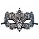 Luxury Venetian Metal Mask Black 'Georgette'