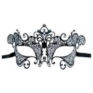 Venetian Metal Mask Black 'Nadira'