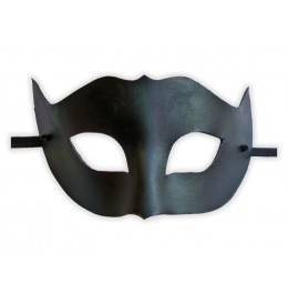 Masque Venitien en Cuir Noir 'Maitresse'