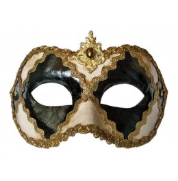 Masque de Venise en Noir et Blanc