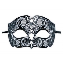 Masque Venitien Noir Metal pour Homme