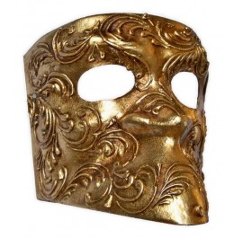 Masque Bauta d'Or avec Ornements