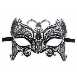 Masque Venitien Noir en Dentelle de Metal 'Fayetta'