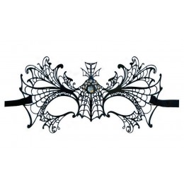 Masque de Venise en filigrane 'La Veuve Noire'