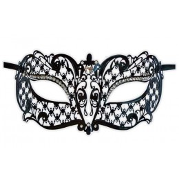 Masque Dentelle Noire en Metal 'Lynelle'