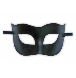 Masque Venitien en Cuir Noir