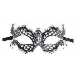 Masque Loup en Metal Noir Femme 'Vampiress'