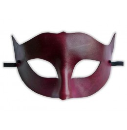 Masque Venitien en Cuir Rouge 'Maitresse'