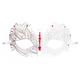Masque Loup Venitien en Metal Blanc 'Fayetta'