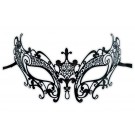 Masque Loup Venitien Metal Noir 'Adela'