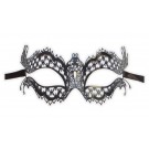 Masque Loup en Metal Noir Femme 'Vampiress'