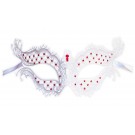 Masque Venitien Blanc en Metal 'Vampiress'