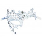 Masque Dentelle de Metal Blanc 'Dinora'