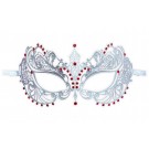 Masque Loup en Metal Blanc 'Anisia'